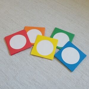 Source Unknown Colorful Circle CD sleeves- Red, Orange, Yellow, Green, Blue
